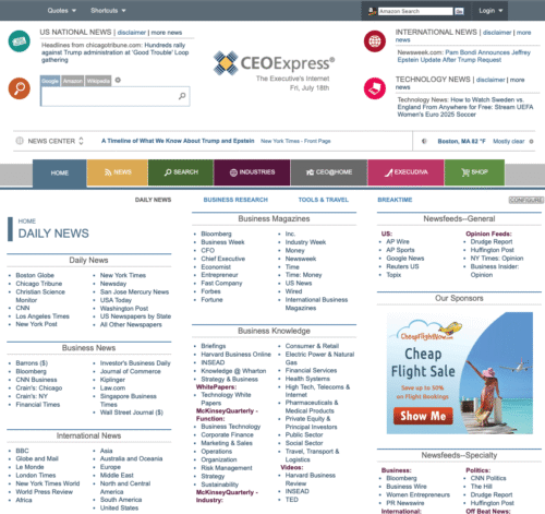 CEOexpress.com - a big page of links