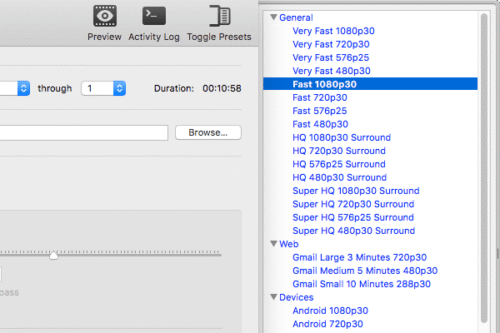 Handbrake Video Converter