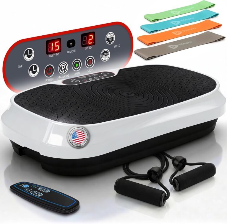 Lifepro Waver Mini Vibration Plate Exercise Machine with Resistance Bands