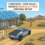 Cybertruck + Home Solar — Dana’s Basically-Free Driving Setup
