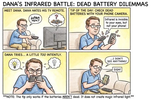 Phone-Camera Trick to Check Dead Remote-Control Batteries