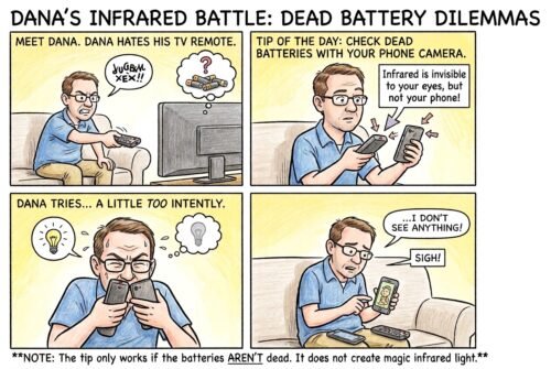 Phone-Camera Trick to Check Dead Remote-Control Batteries