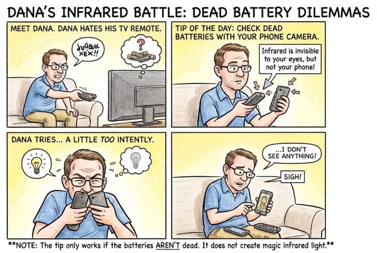 Phone-Camera Trick to Check Dead Remote-Control Batteries