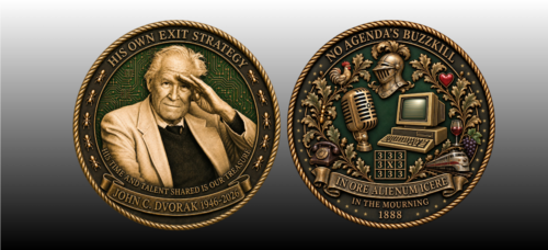 John C. Dvorak Commemorative Challenge Coin 2026