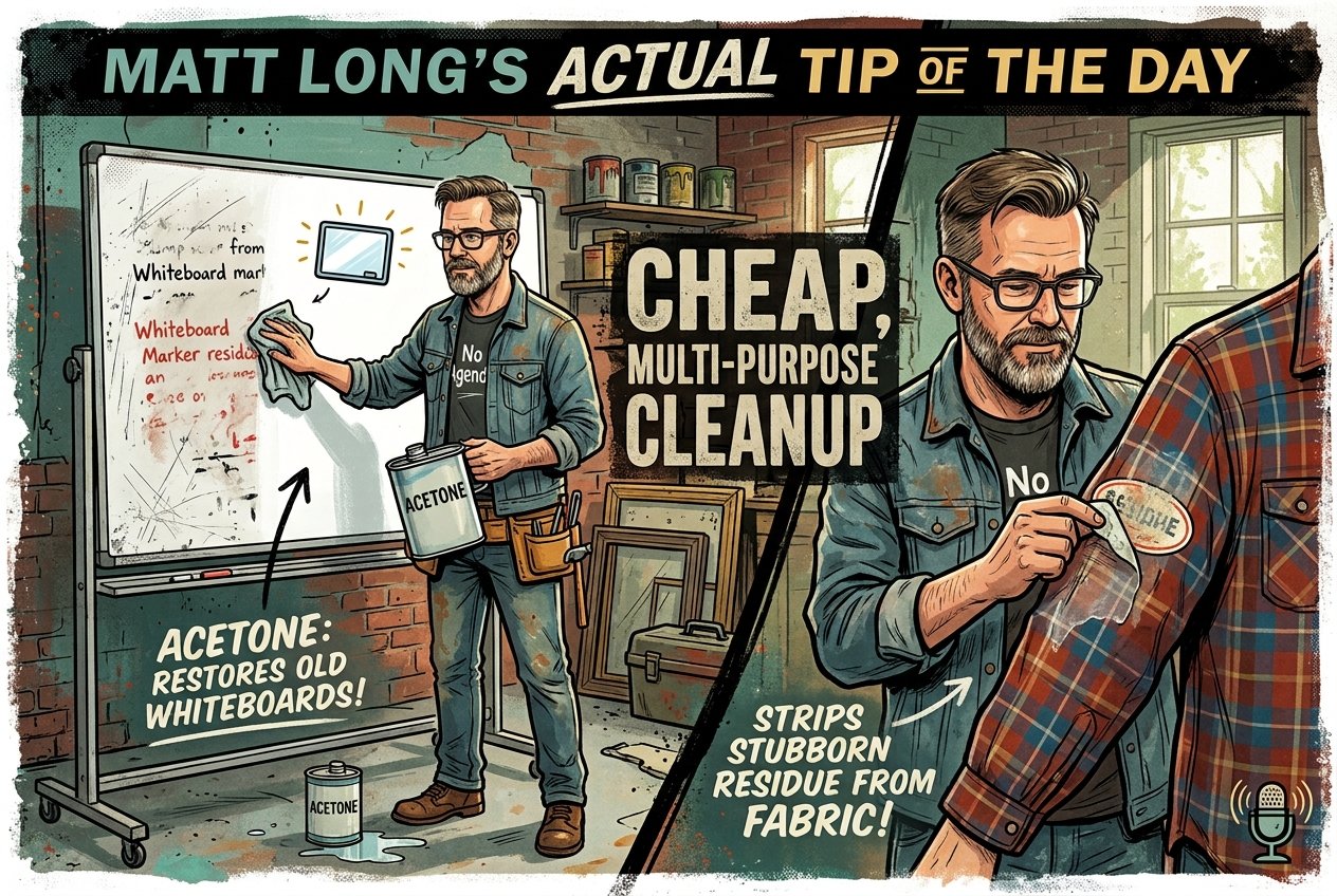 Acetone: Matt Long’s Actual Tip of the Day — Cheap, Multi-Purpose Cleanup